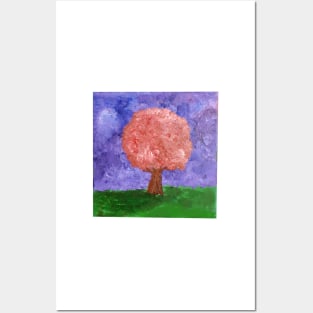 Cherry Blossom Tree Painting Posters and Art